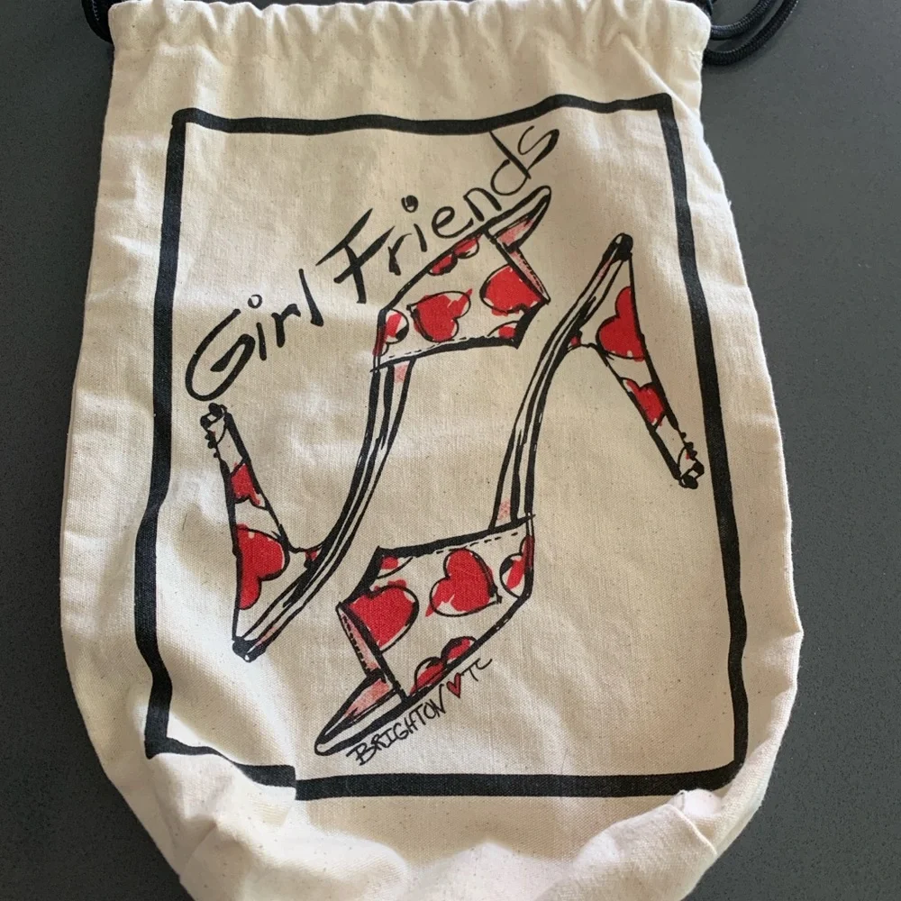 Brighton set of 2 White and Red Travel Bag Set with Fun Prints